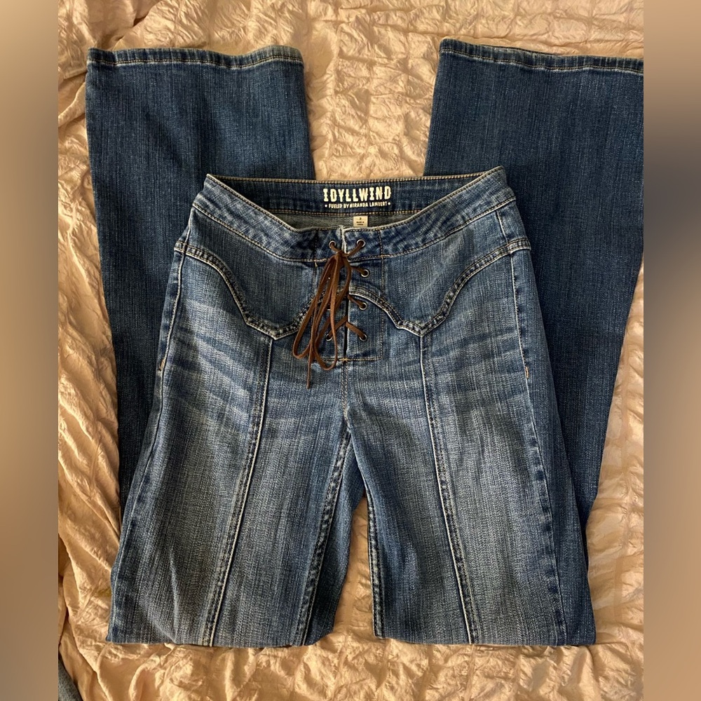 adidas Women's Flare Jeans in Blue